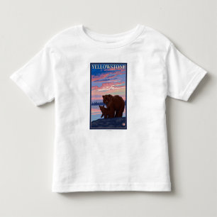 Bear and Cub - Yellowstone National Park Toddler T-Shirt