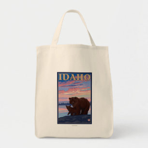Bear and CubIdahoVintage Travel Poster Tote Bag