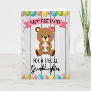 Bear And Egg Springtime Card