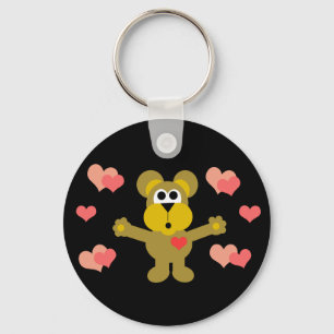 Bear and Hearts Keychain