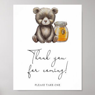 Bear and jar honey - Thank you for coming Poster