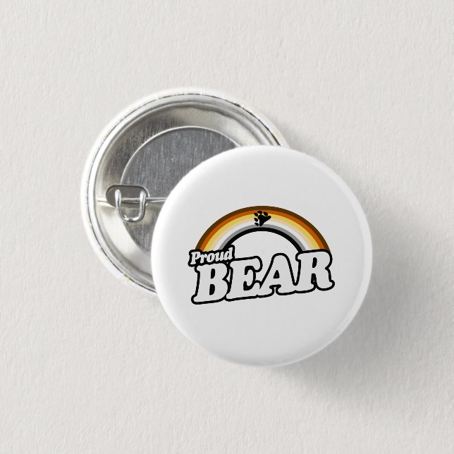 Bear and Proud 3 Cm Round Badge (Front & Back)