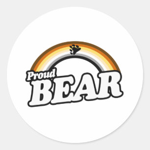 Bear and Proud Classic Round Sticker