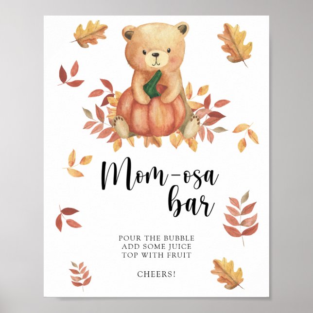 Bear and Pumpkin \ Mum-osa bar  Poster (Front)