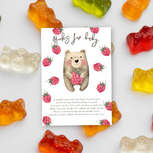 Bear and raspberries - books for baby enclosure card