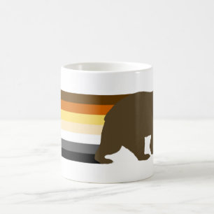 Bear and the Bear Pride Flag stripes Coffee Mug