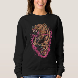 Bear    Angry Bear Ferocious Grizzly Bear Sweatshirt