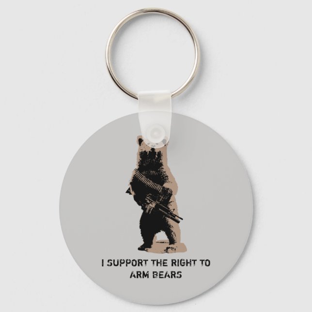 Bear arms Grizzly Bear Key Ring (Front)
