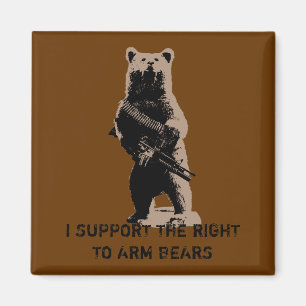 Bear arms Grizzly Bear Magnet