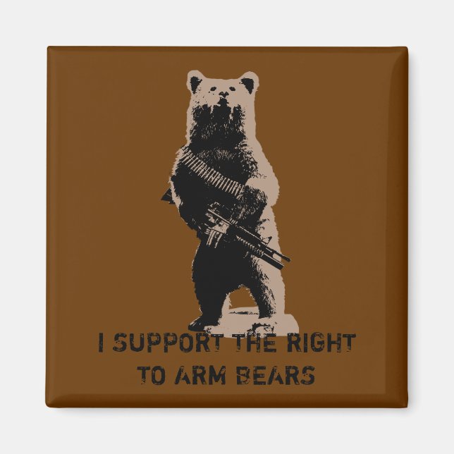 Bear arms Grizzly Bear Magnet (Front)