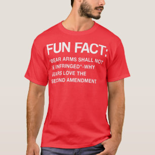 Bear Arms Shall Not Be Infringed Funny Animal Pun  T-Shirt