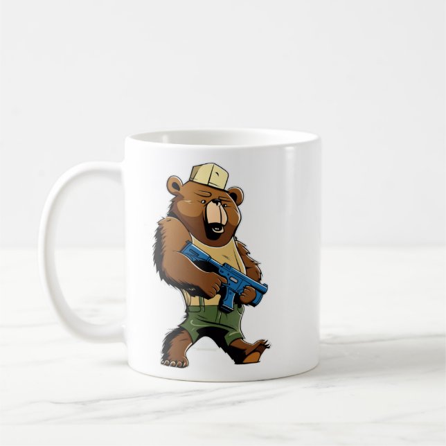 Bear Arms Tee, Funny I support right to Arm Bears Coffee Mug (Left)