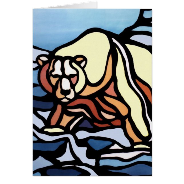 Bear Art Cards Blank Tribal Bear Art Cards Custom (Front)