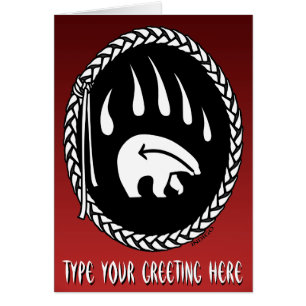 Bear Art Cards Custom Tribal Bear Art Cards