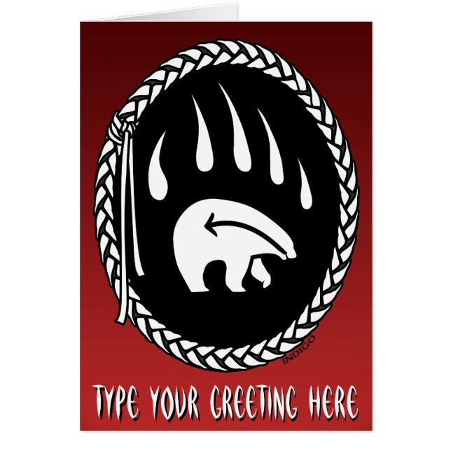 Bear Art Cards Custom Tribal Bear Art Cards (Front)