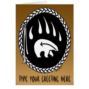 Bear Art Cards Custom Tribal Bear Art Cards