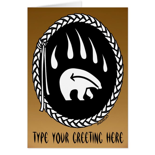 Bear Art Cards Custom Tribal Bear Art Cards (Front)