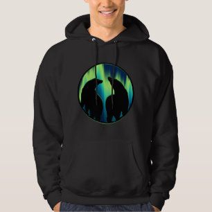 Bear Art Hoodie Northern Lights Bear Hoodie