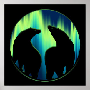 Bear Art Print Tribal Bear Poster Print LG