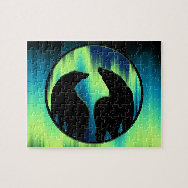 Bear Art Puzzle Personalised Aurora Bear Games (Horizontal)