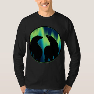 Bear Art Shirt Northern Lights Bear Shirts