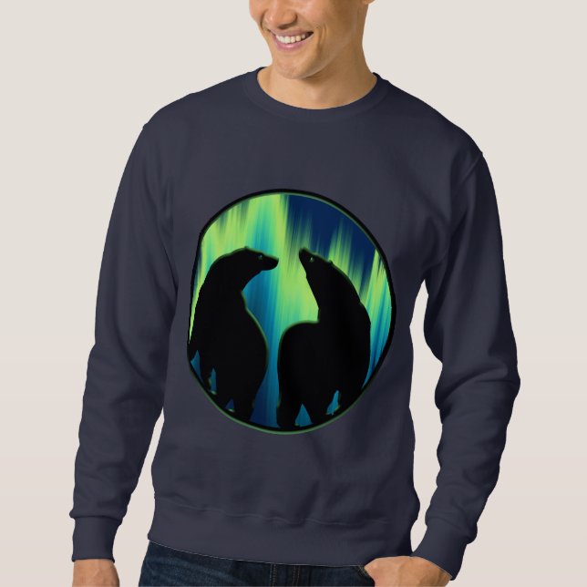 Bear Art Sweatshirt Unisex Aurora Bear Shirts (Front)