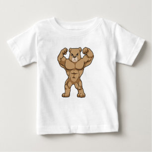 Bear as Bodybuilder with big Muscles Baby T-Shirt