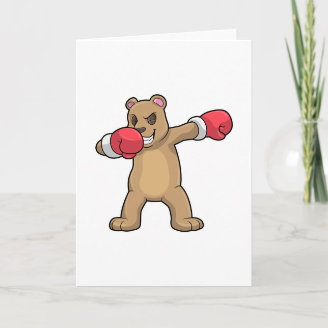 Bear as Boxer at Boxing & Hip Hop Dance Dab Card (Front)