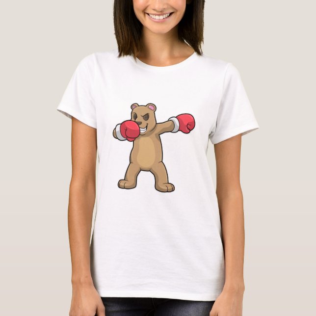 Bear as Boxer at Boxing & Hip Hop Dance Dab T-Shirt (Front)