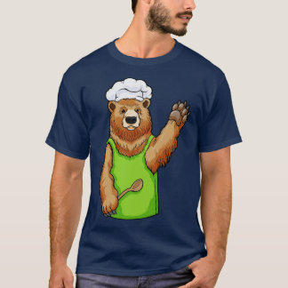 Bear as Chef with Chef hat and Wooden spoon T-Shirt
