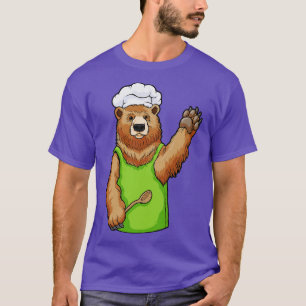 Bear as Chef with Chef hat and Wooden spoon T-Shirt