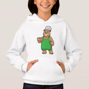 Bear as Cook with Cooking apron & Bowl