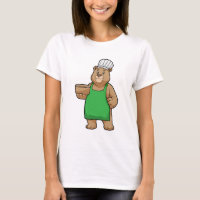 Bear as Cook with Cooking apron & Bowl