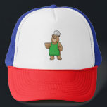 Bear as Cook with Cooking apron & Bowl Trucker Hat<br><div class="desc">This design is the perfect gift for a birthday,  Christmas and other celebrations. It is suitable for women,  men and kids.</div>