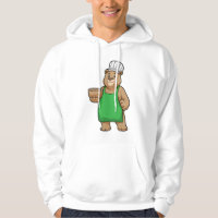 Bear as Cook with Cooking apron & Wooden bowl