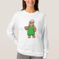 Bear as Cook with Cooking apron & Wooden bowl