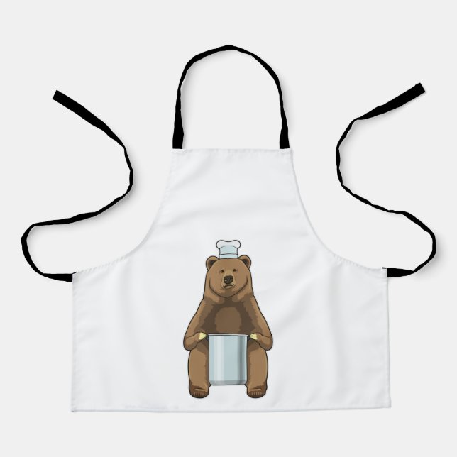 Bear as Cook with Cooking pot Apron (Front)