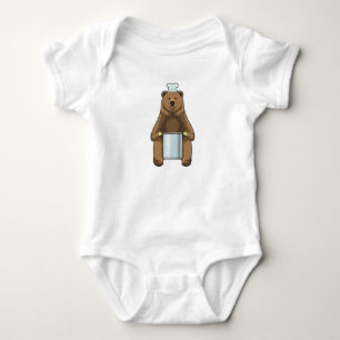 Bear as Cook with Cooking pot Baby Bodysuit
