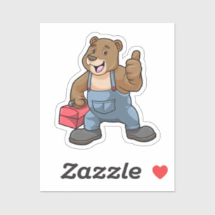 Bear as Craftsman with Tool box