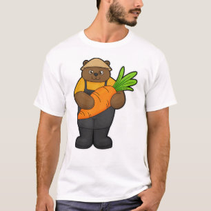 Bear as Farmer with Carrot T-Shirt