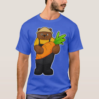 Bear as Farmer with rot T-Shirt