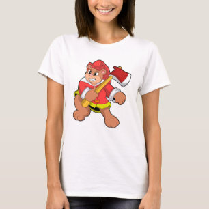 Bear as Firefighter with Ax T-Shirt