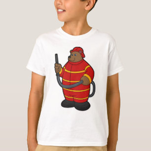 Bear as Firefighter with Hose T-Shirt