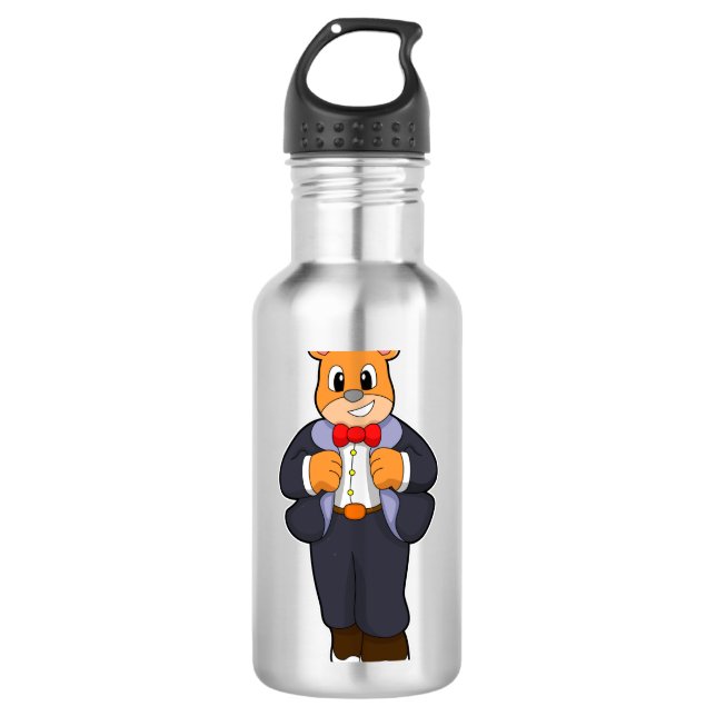 Bear as Groom with Suit 710 Ml Water Bottle (Front)