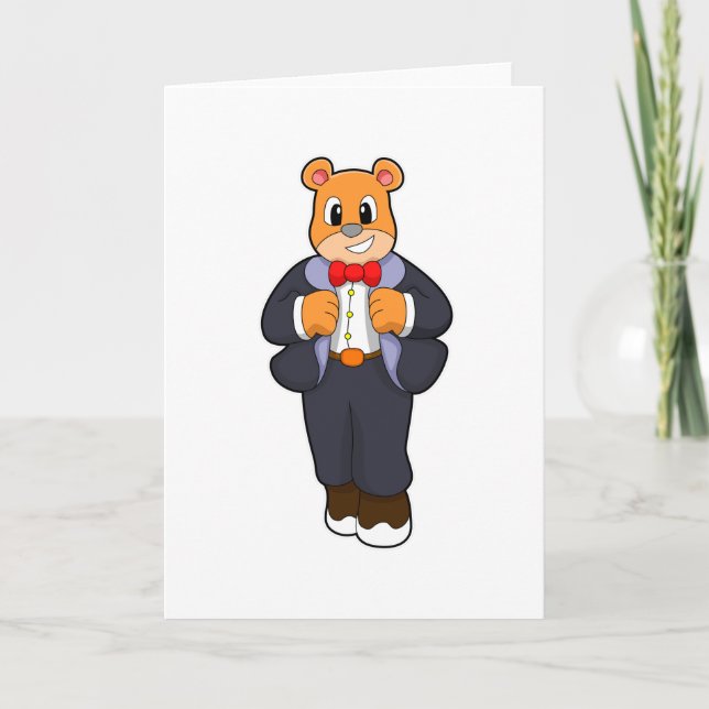 Bear as Groom with Suit Card (Front)