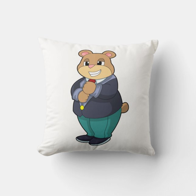 Bear as Groom with Suit Cushion (Front)