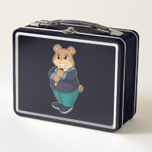 Bear as Groom with Suit Metal Lunch Box