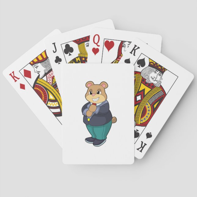 Bear as Groom with Suit Playing Cards (Back)