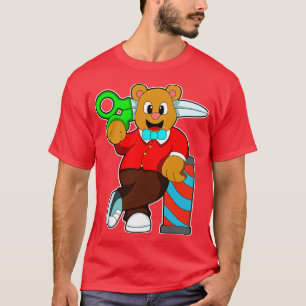 Bear as Hairdresser with Scissors 2 T-Shirt