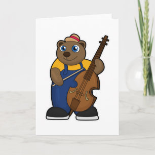 Bear as Musician with Guitar Card